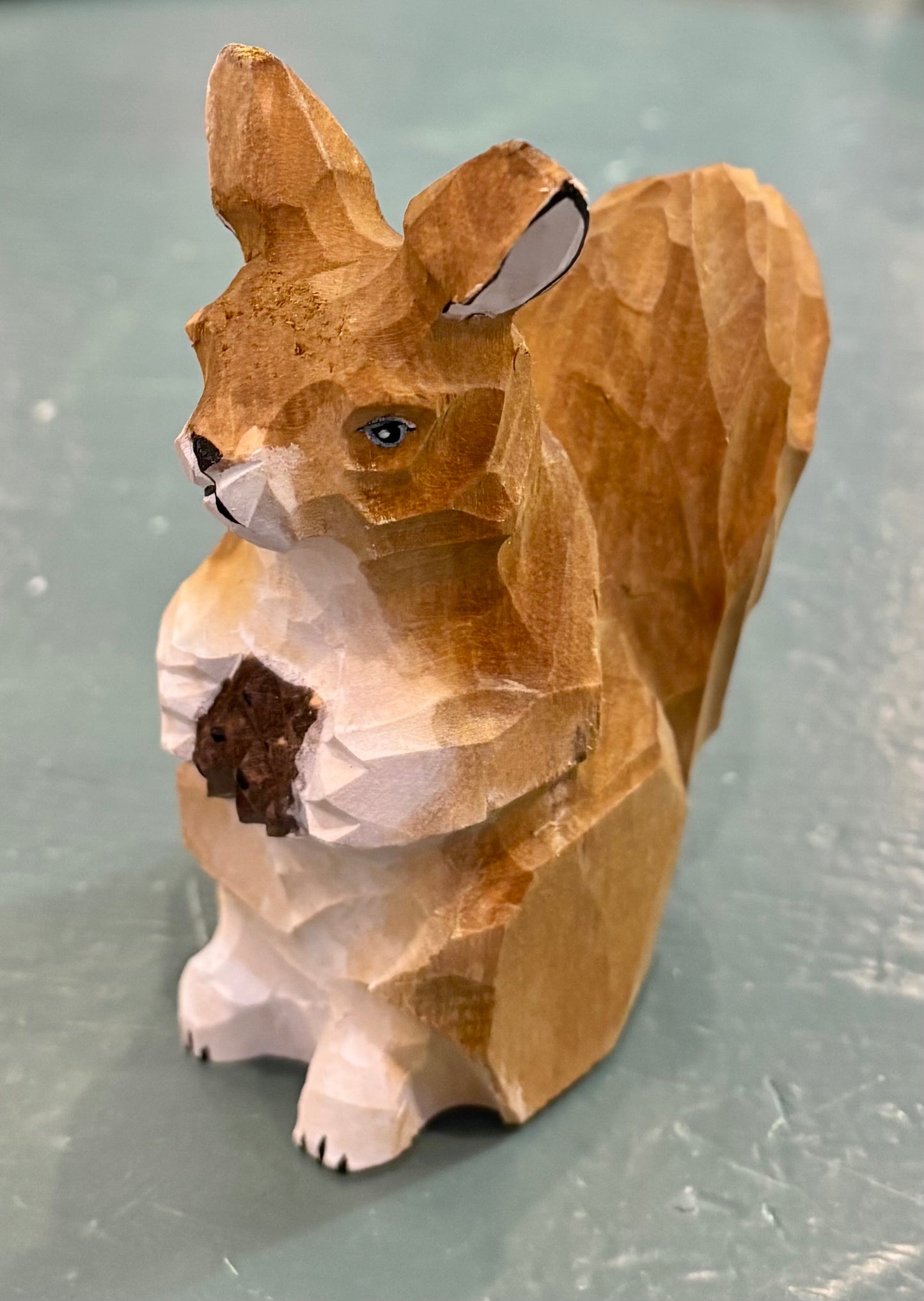 Hand-carved Basswood Squirrel