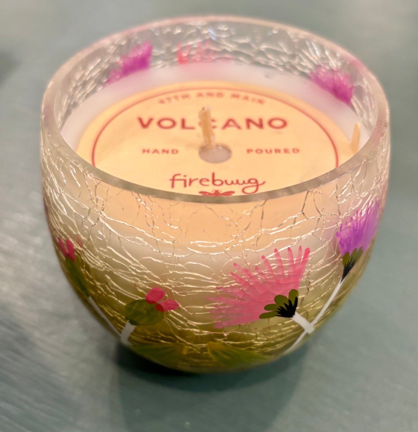 Floral Painted Candle