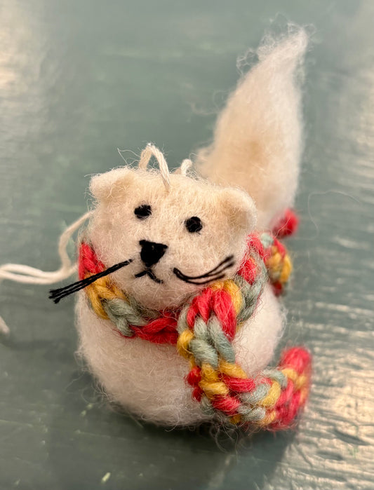 Fuzzy Kitten Ornament