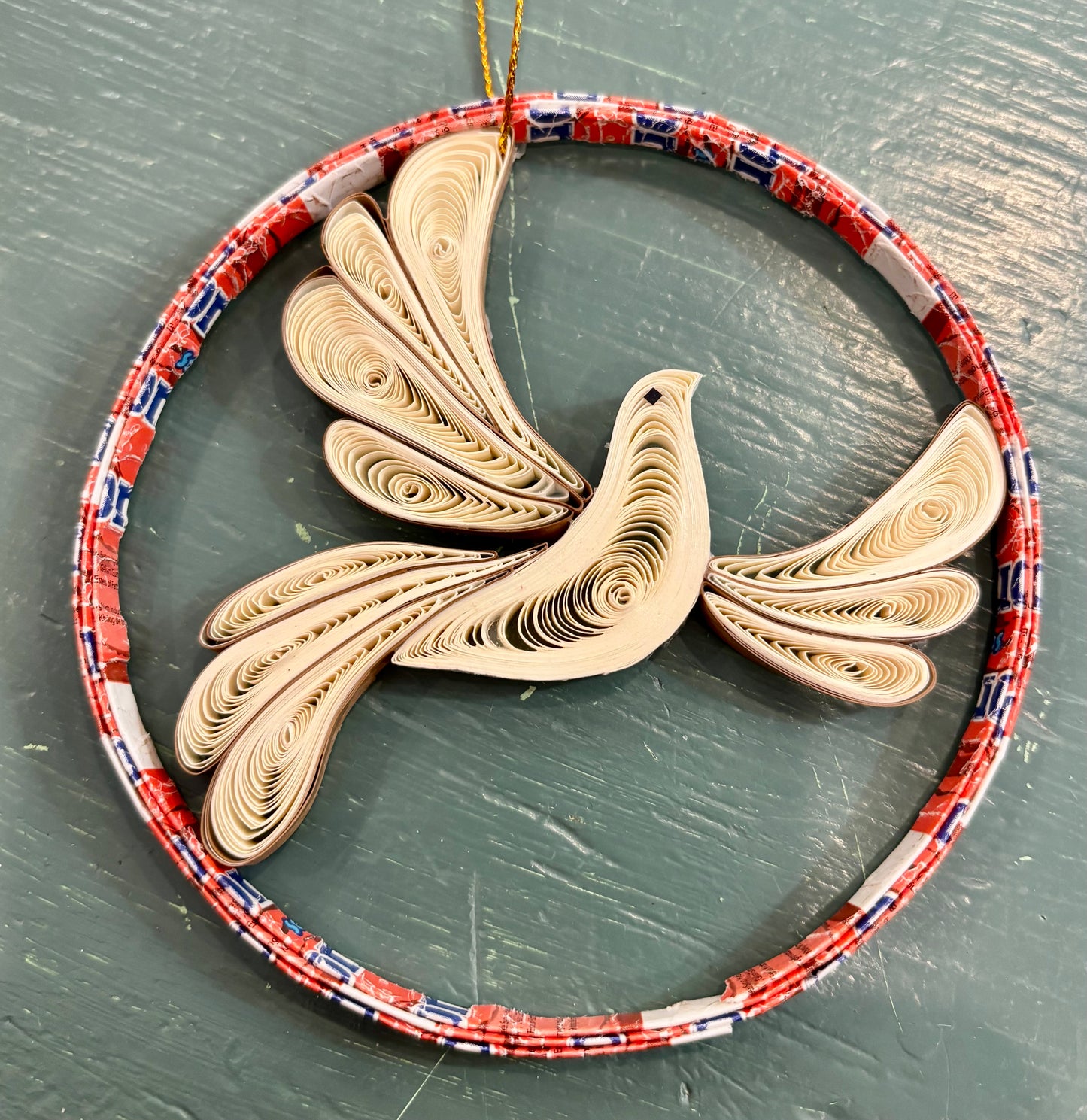 Quilled Peace Dove Ornament