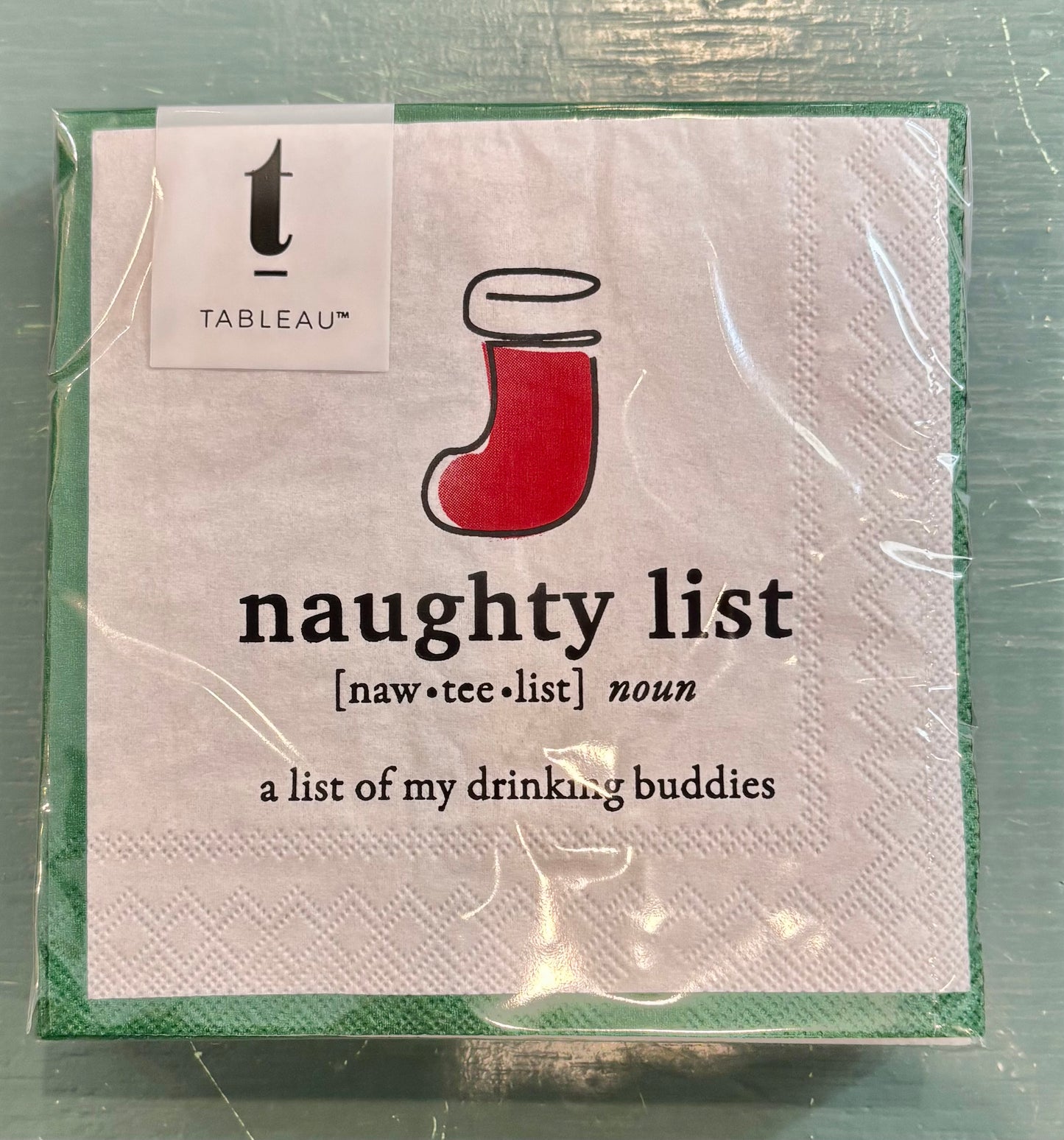 "Naughty List" Paper Beverage Napkin