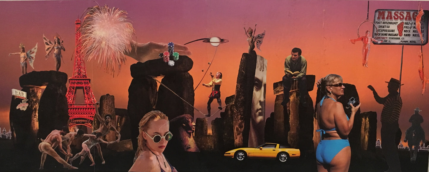 "Stonehenge Vegas", Collage by Connie Estes Beale