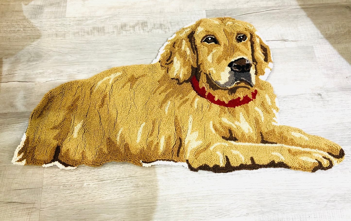 Golden Retriever Hooked Rug
