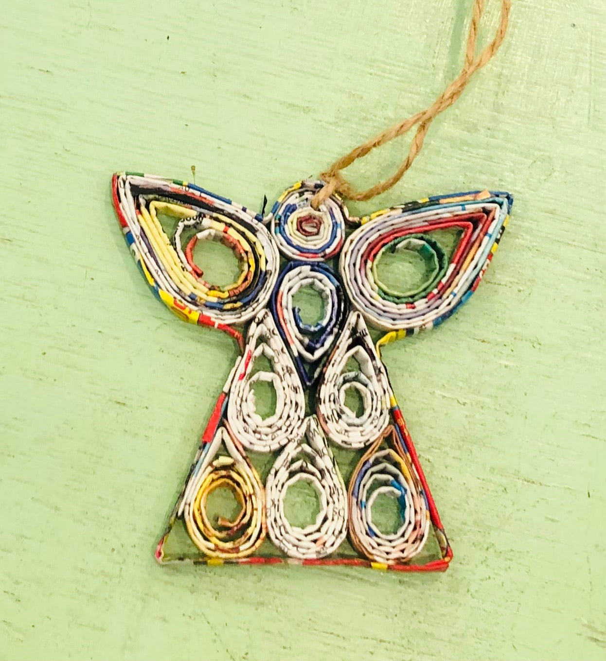 Recycled Paper Angel Ornament