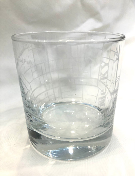 Danville, KY Etched Rocks Glass