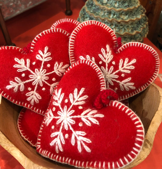 Heart Felt Wool Ornament
