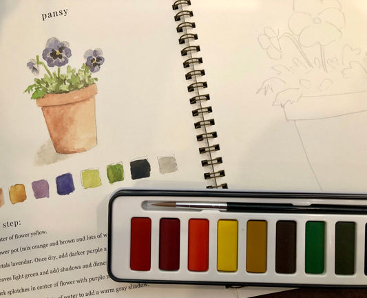 Flowers Watercolor Workbook