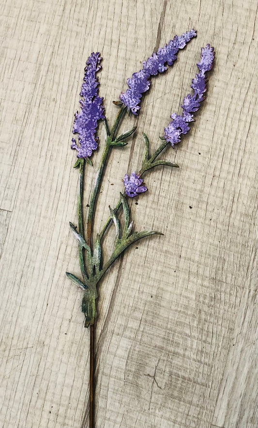 Garden Stake, Lavender, Hand-Painted