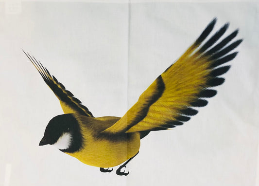 Cotton Tea Towel, Finch in Flight