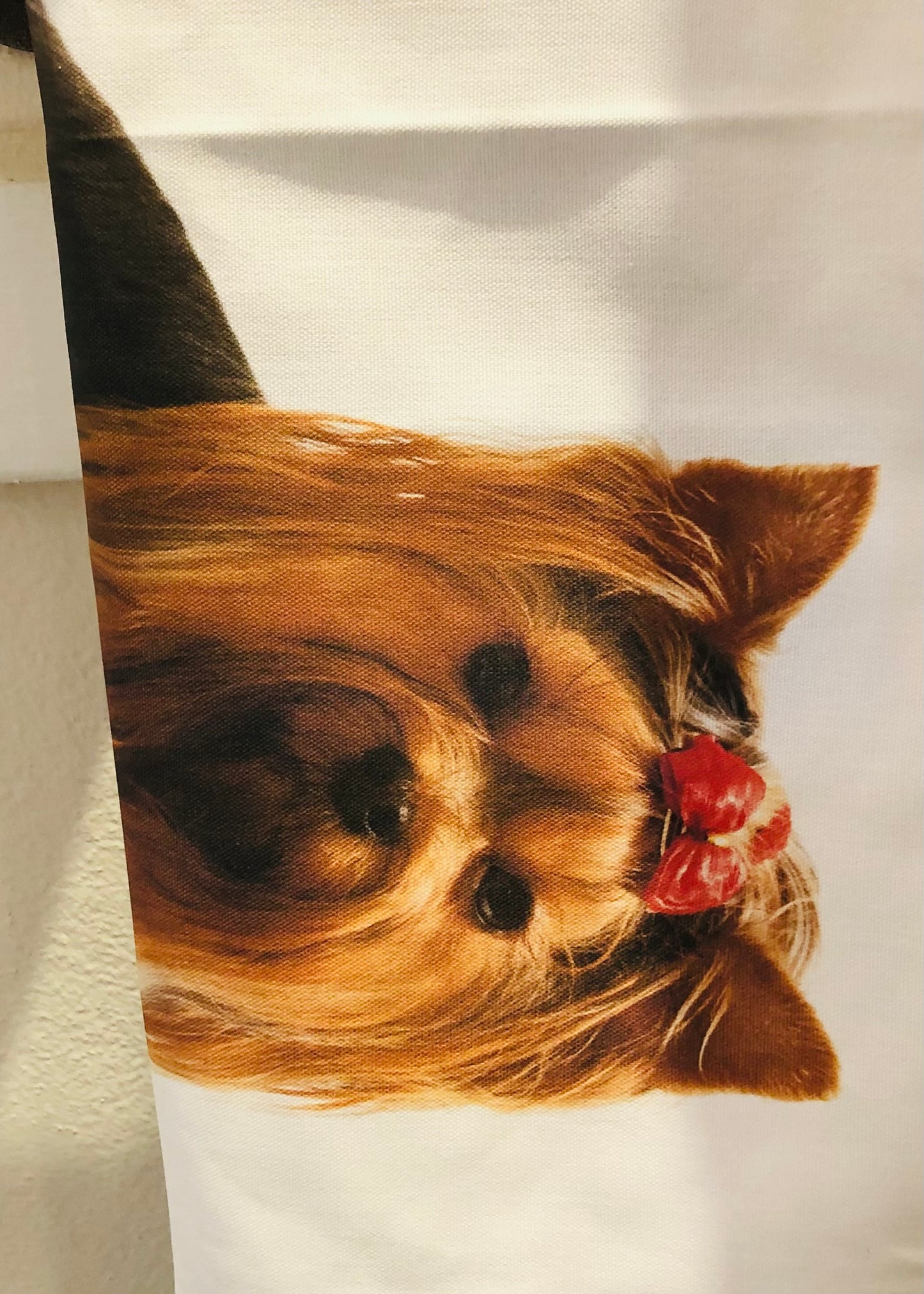 Cotton Tea Towel, Glamorous Yorkshire Terrier