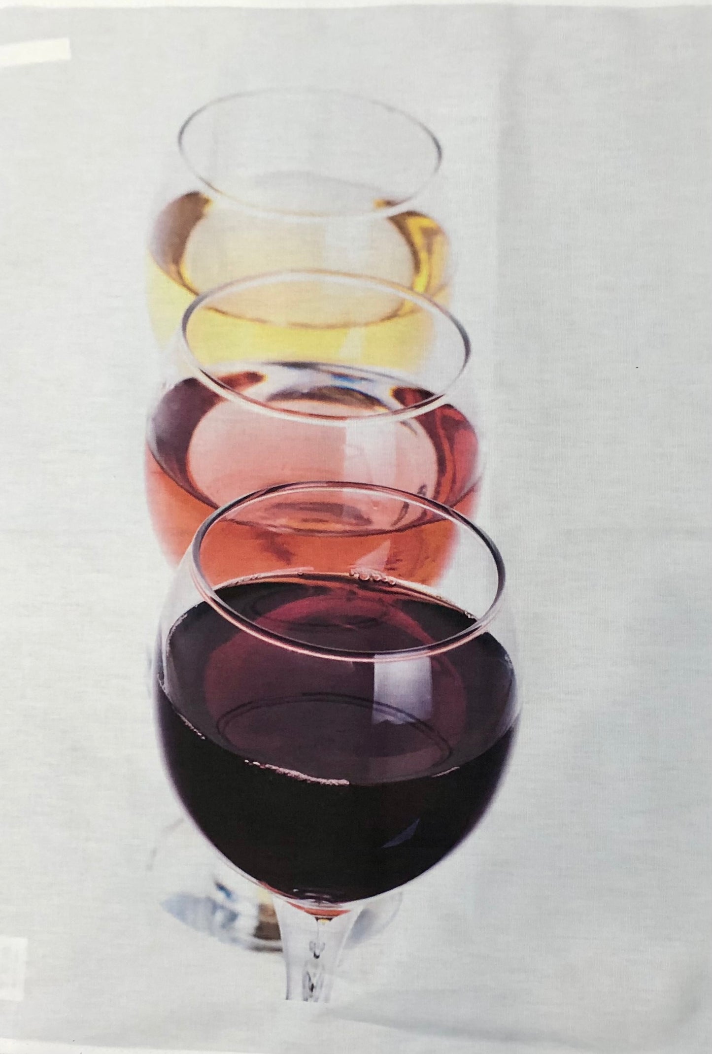 Cotton Tea Towel, Wine Glasses
