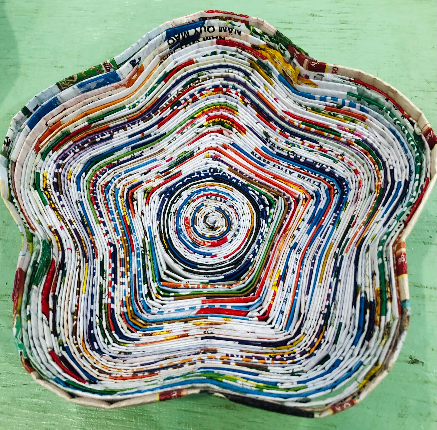Flower Bowl, Medium; Recycled Paper, 5.5"