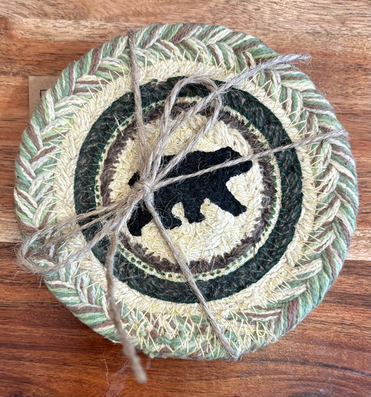 Braided Bear Coaster Set/4