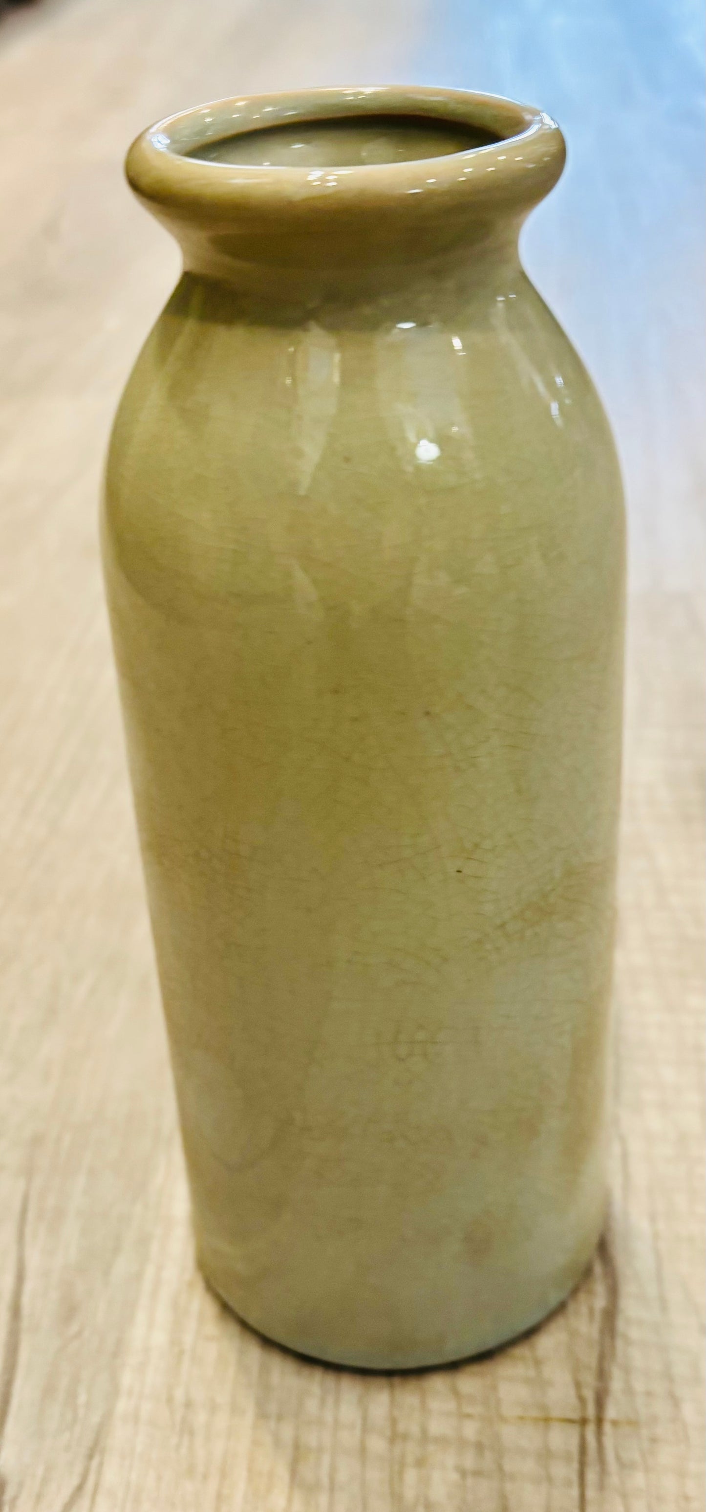 Celadon Colored Narrow Vase, Large