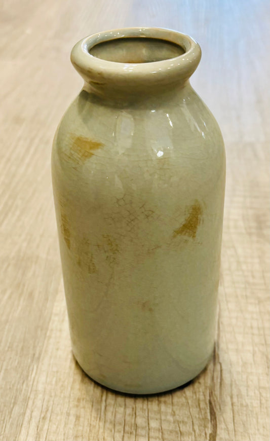 Celadon Colored Narrow Floral Vase, Small