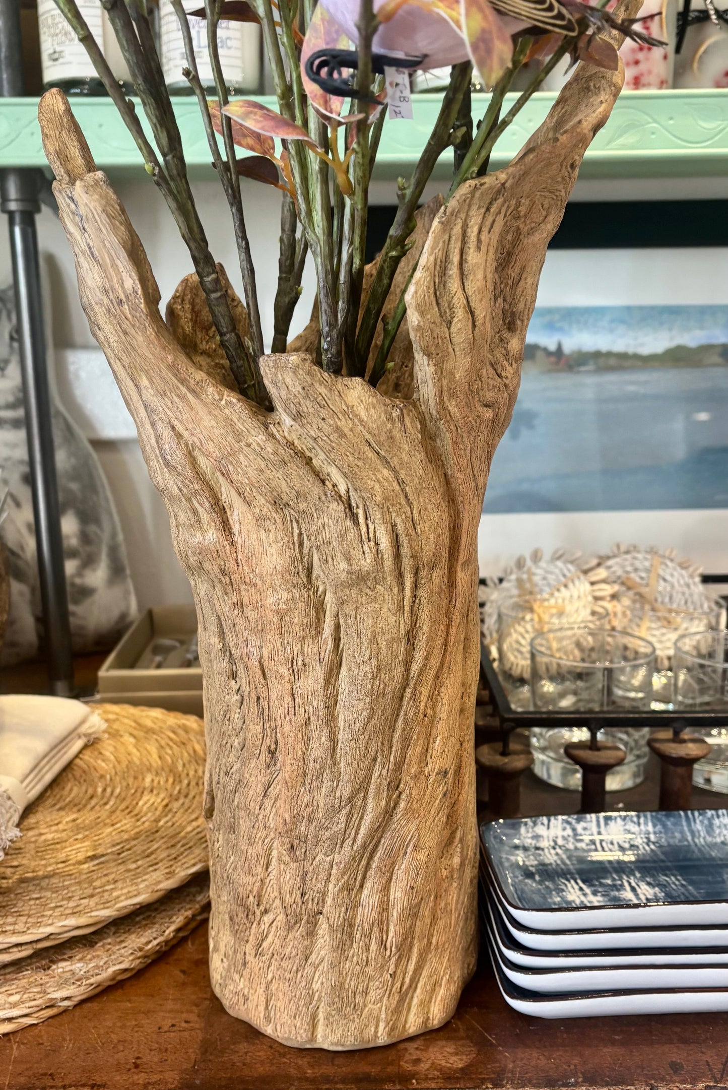 Tree Trunk Planter/Vase/Sculpture