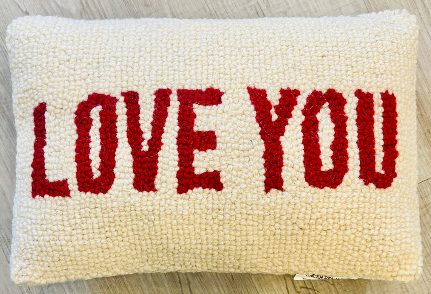 "Love You" Hooked Pillow