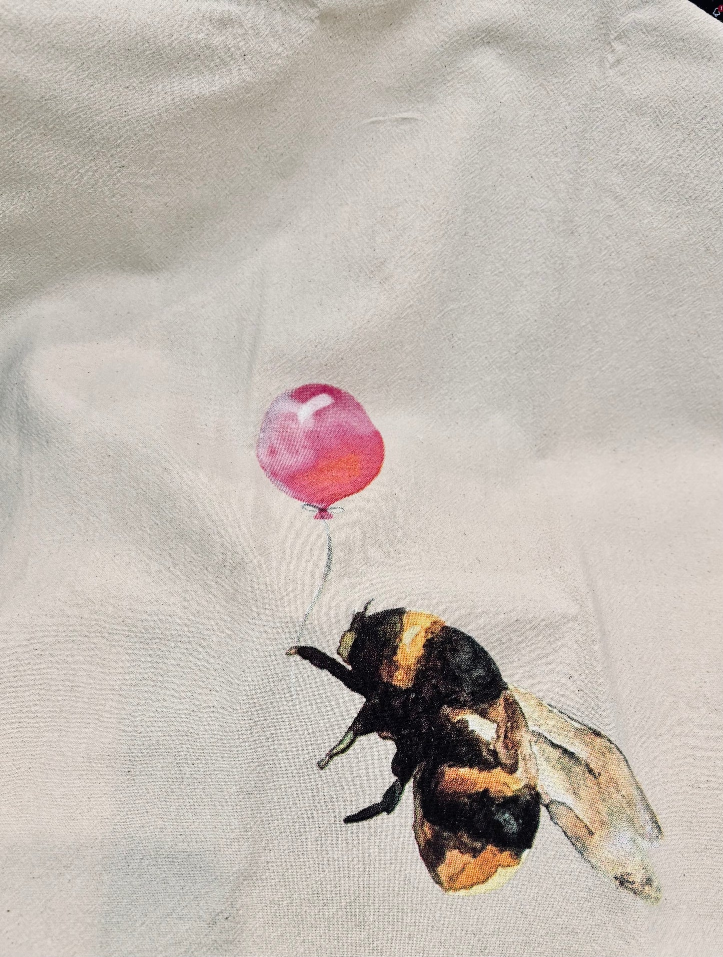 Bee & Balloon Tea Towel