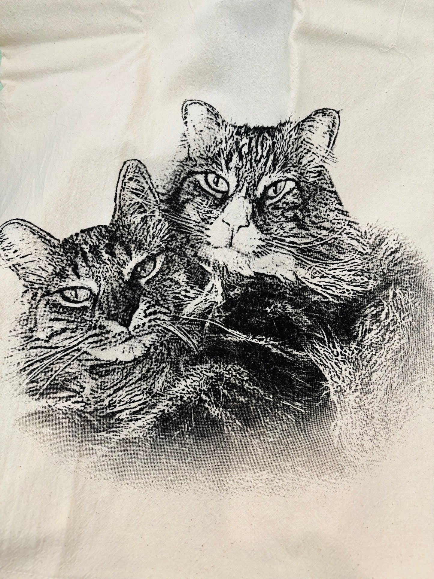 Two Cats Tea Towel
