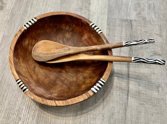 Minimalist Olive Wood Serving Bowl