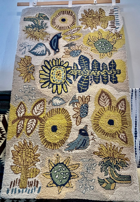 Hooked Rug, Bloomer Sunflower 3' x 5'
