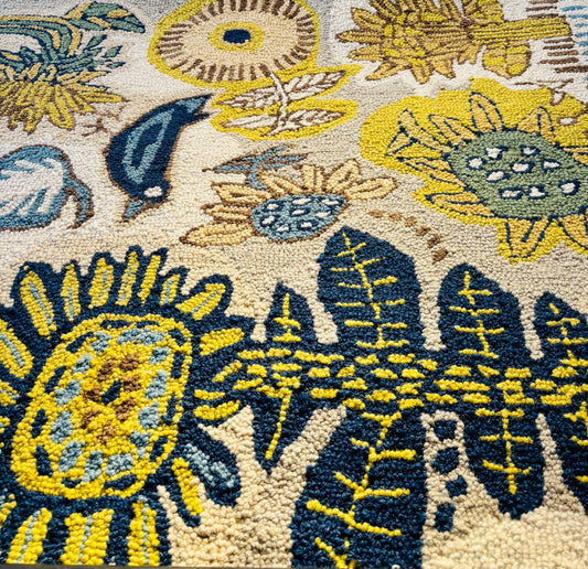 Hooked Rug, Bloomer Sunflower 3' x 5'