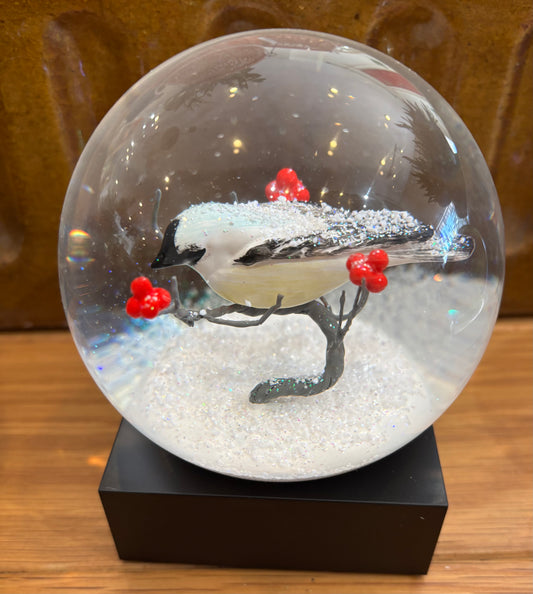 Chickadee Snowglobe