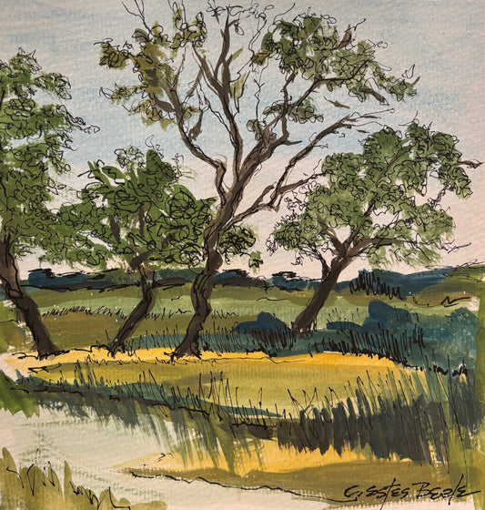 "Weathered"; Original Watercolor by Connie Estes Beale