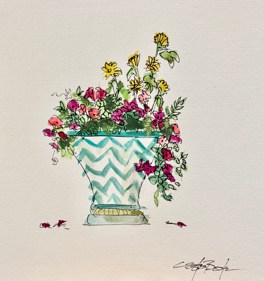 "Vase of Flowers" Watercolor by Connie Estes Beale