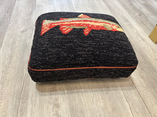 Hand Hooked Fish Stool