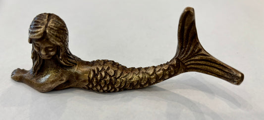 Mermaid Paperweight, 5" Solid Brass
