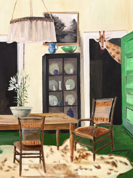 "Gerry in the Doorway", Original Oil Painting by Connie Estes Beale