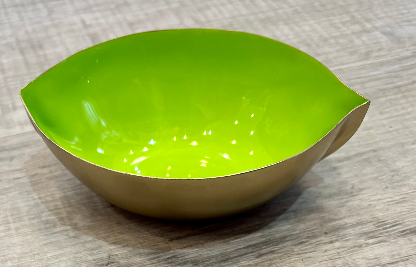 Enameled Lime Dish