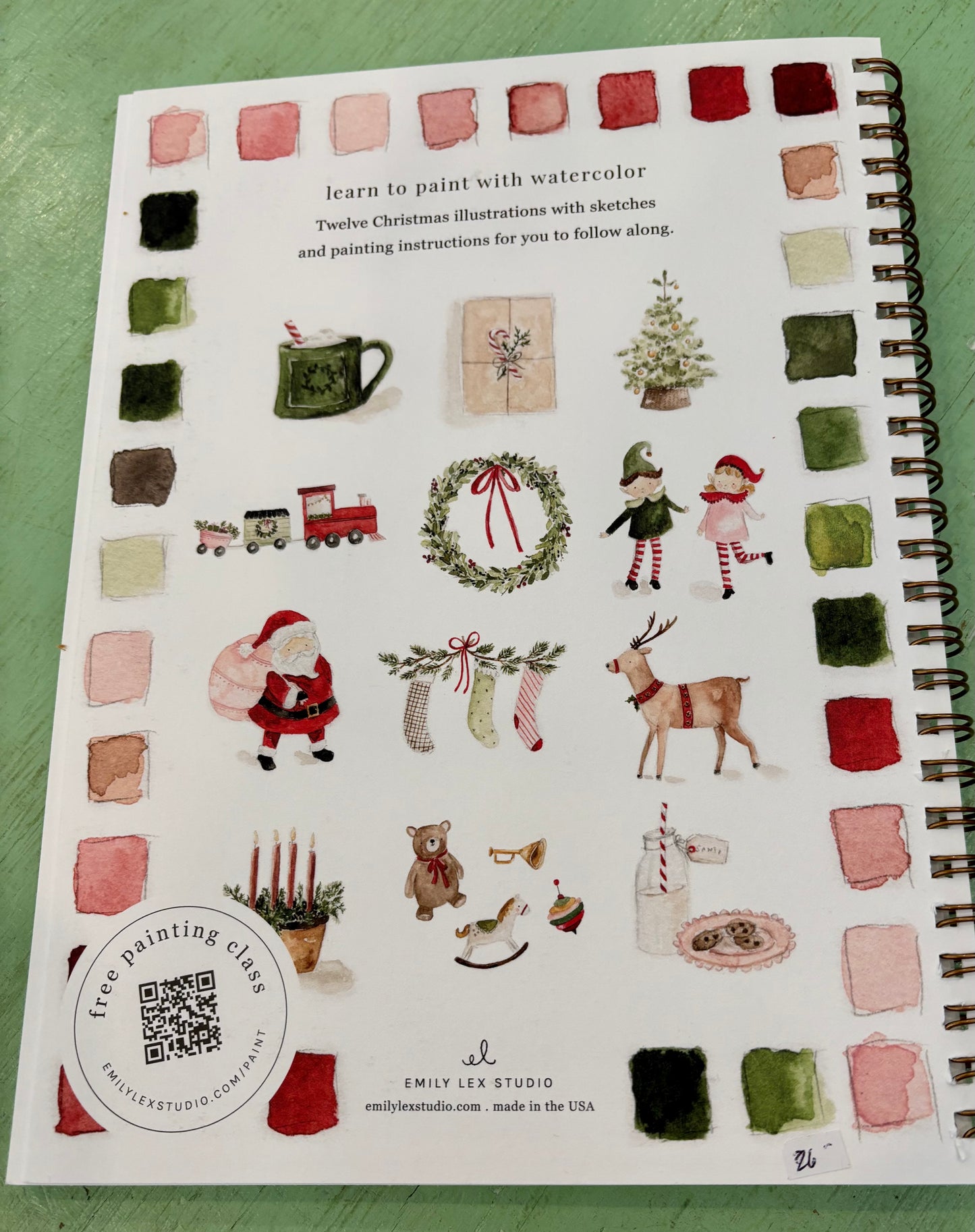 Christmas Watercolor Workbook