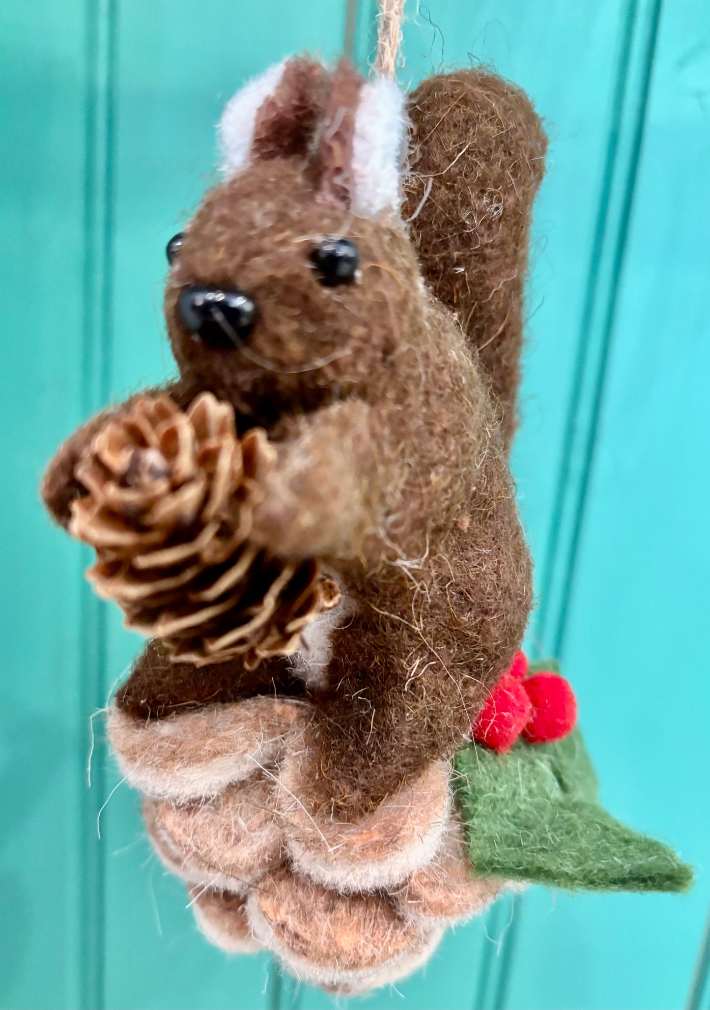 Squirrel on Pinecone Ornament