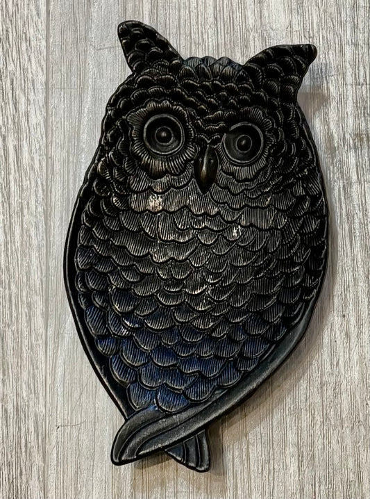 Pewter Owl Jewelry Tray