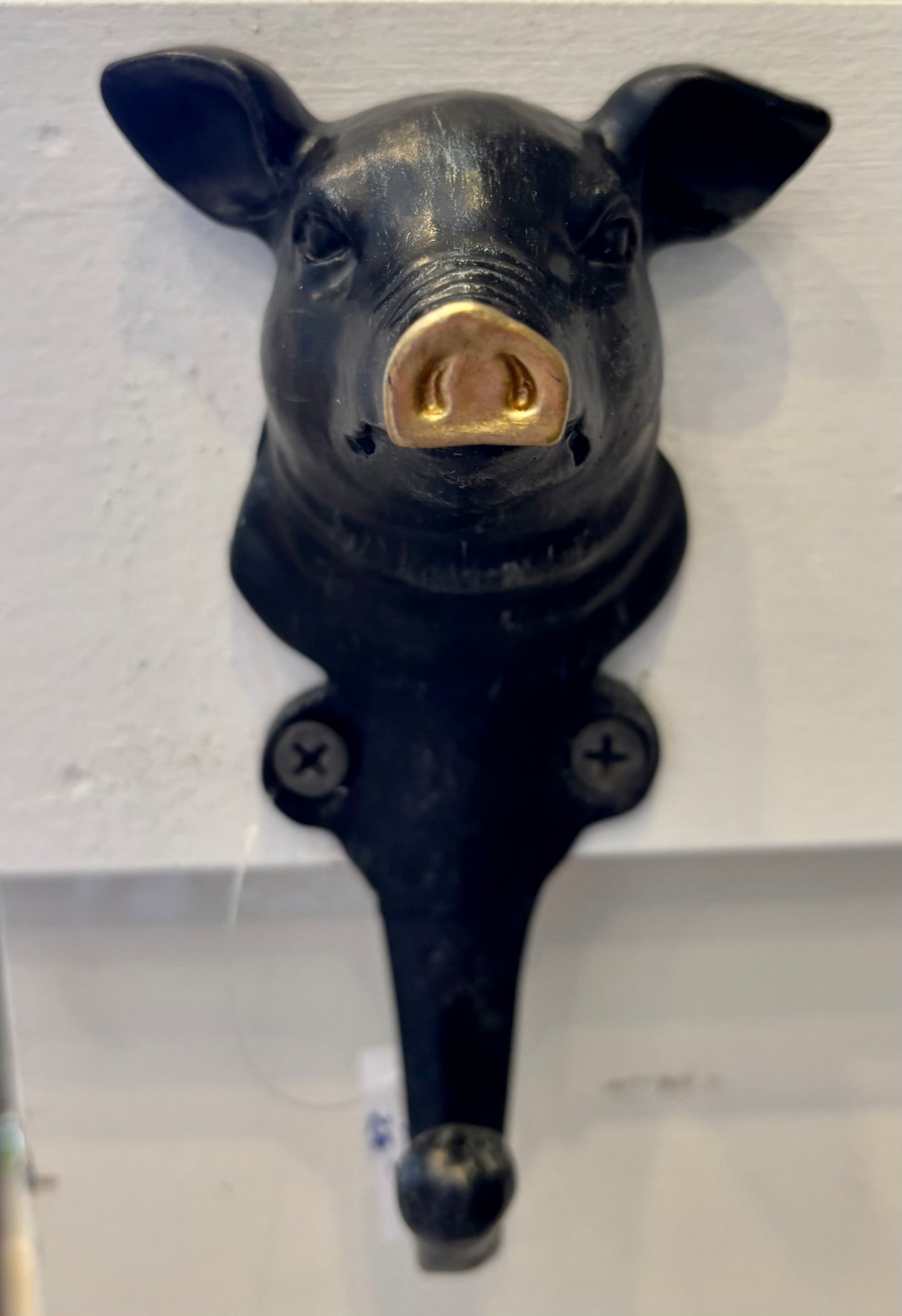 Cast Pewter Pig Hook