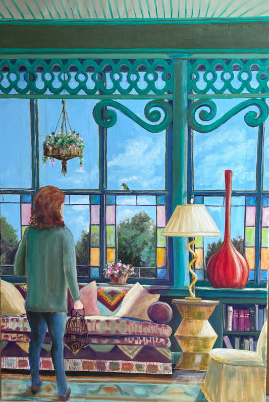 "Caged" Original Oil Painting by Connie Estes Beale