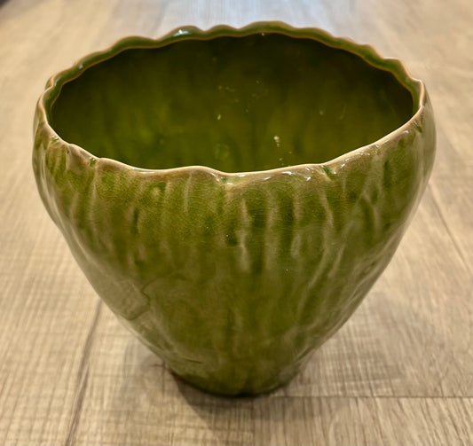 'Evelyn" Green Ceramic Pot/Large