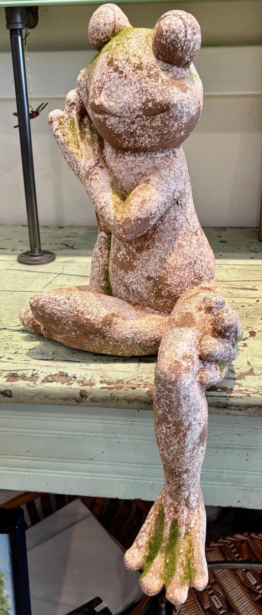 Faux Concrete Frog, Large
