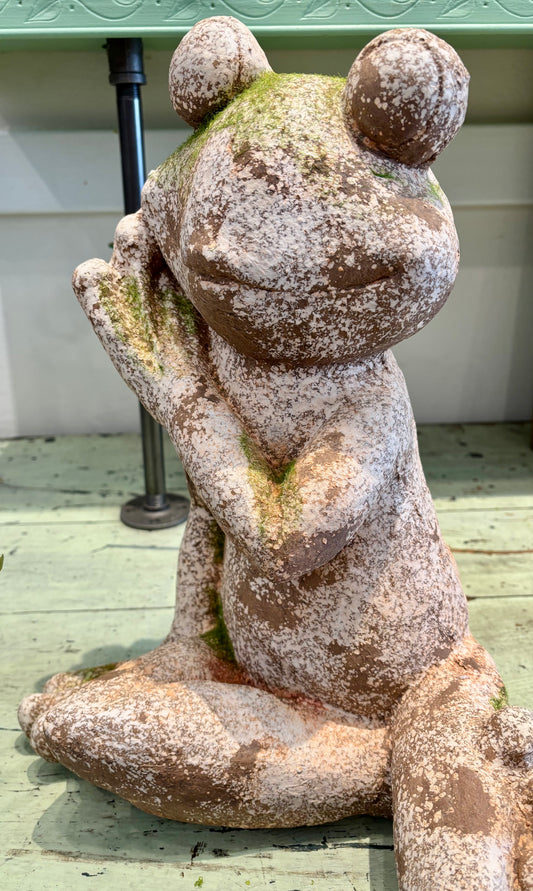 Faux Concrete Frog, Large
