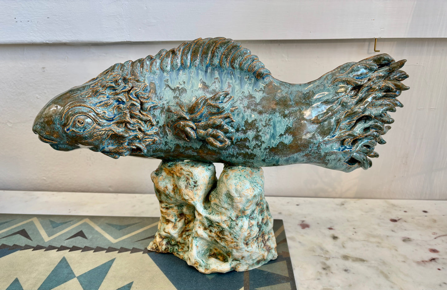 Big Blue Glazed Fish by Russ Barragan