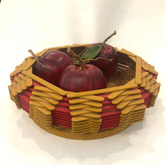 Bowl, Vintage Red & Yellow Popsicle