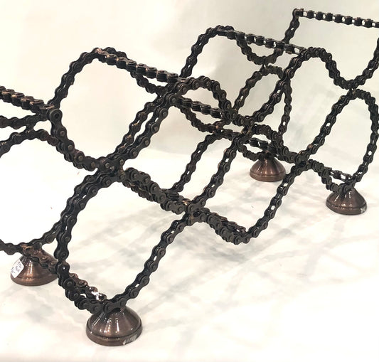 Bike Chain Wine Rack