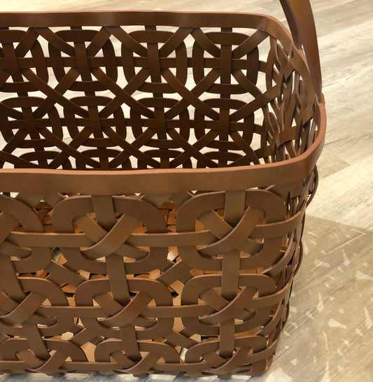 Basket, Recycled Leather/large