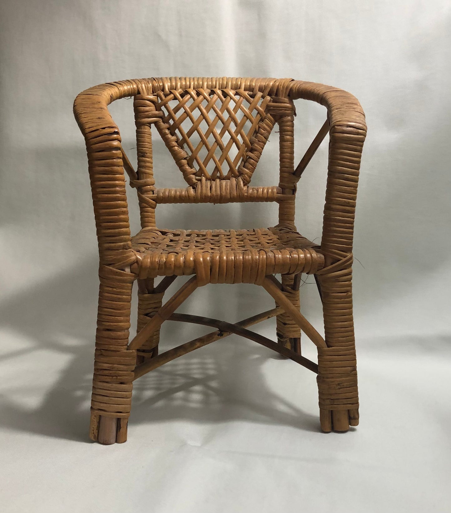 Vintage Miniature Rattan Chair