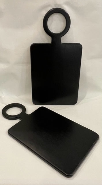 Serving Board, Black Stained Mango Wood, Small