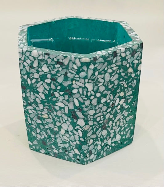 Pot, Boho, Terrazzo, 3.5" x 3.25"