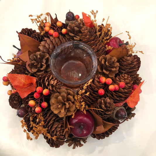 Fall Berries Candle Wreath