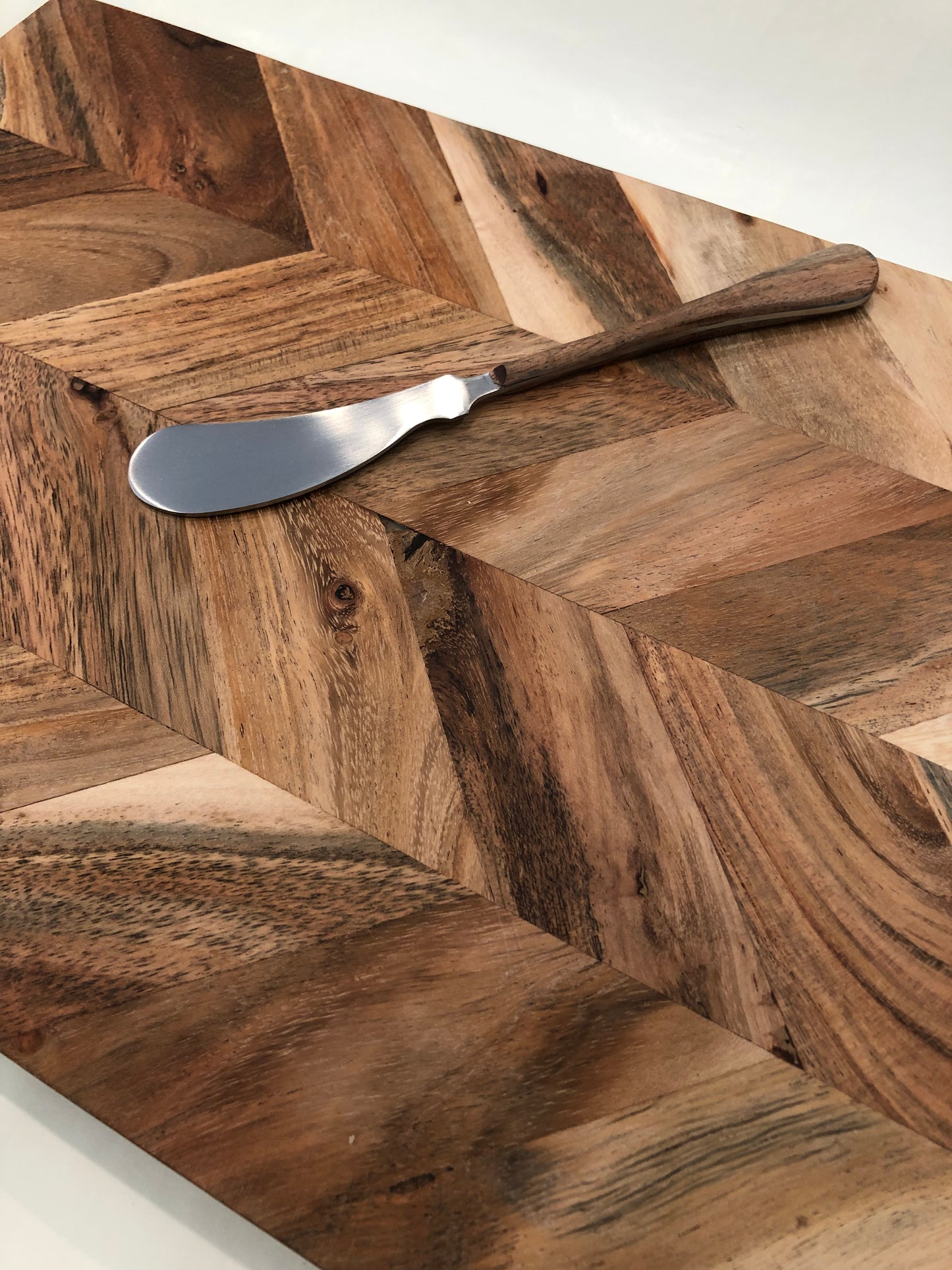 Taiga Wood Serving Board, 20" w/Herringbone Design